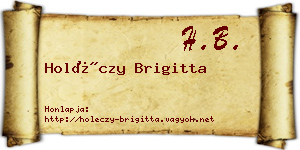 Holéczy Brigitta névjegykártya